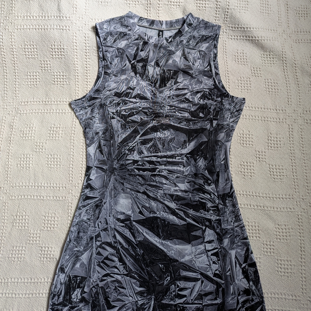 afends silver lining sheer dress